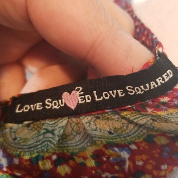 💸3/12$-Love Squared, Boho Top, Size Large - Picture 6 of 7